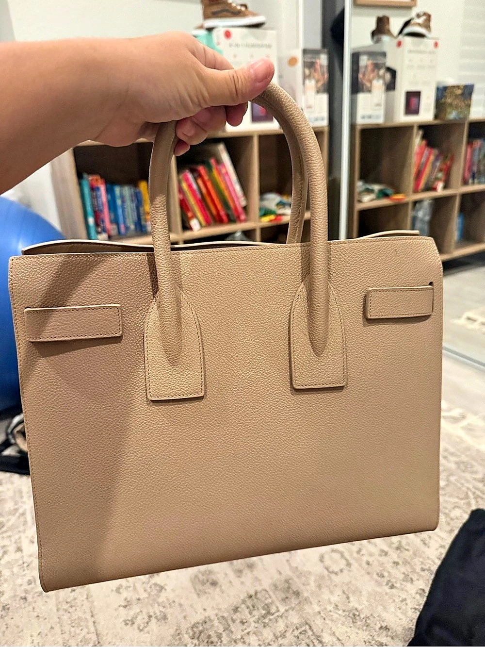 Saint Laurent Medium Sac Du Jour Leather Tote